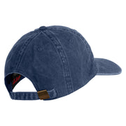 1st Marine Division Veteran Embroidered Washed Solid Pigment Dyed Cotton Twill Brass Buckle Cap - Navy OSFM