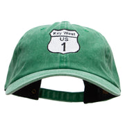 US 1 Key West Embroidered Unstructured Cotton Cap