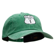 US 1 Key West Embroidered Unstructured Cotton Cap