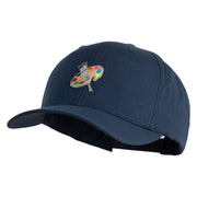Artist Palette Patched Retro Cotton Blend Snapback Cap - Navy OSFM