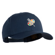 Artist Palette Patched Retro Cotton Blend Snapback Cap - Navy OSFM