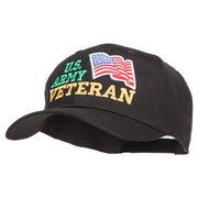 Wording of US Army Veteran with Flag Patched Pro Cap