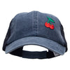 Double Cherries Fruit Patched Washed Trucker Cap