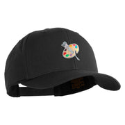 Artist Palette Patched Retro Cotton Blend Snapback Cap - Black OSFM