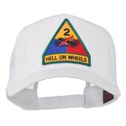 US Army 2nd Armored Division Patched Mesh Back Cap