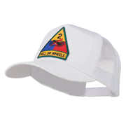 US Army 2nd Armored Division Patched Mesh Back Cap