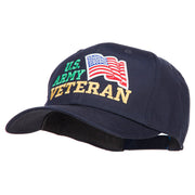 Wording of US Army Veteran with Flag Patched Pro Cap