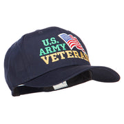 Wording of US Army Veteran with Flag Patched Pro Cap