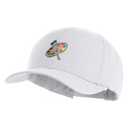 Artist Palette Patched Retro Cotton Blend Snapback Cap - White OSFM