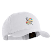 Artist Palette Patched Retro Cotton Blend Snapback Cap - White OSFM