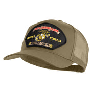 Duty Country Corps Semper Fidelis Patched Solid Cotton Twill Mesh Prostyle Cap - Khaki OSFM