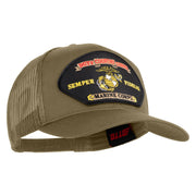 Duty Country Corps Semper Fidelis Patched Solid Cotton Twill Mesh Prostyle Cap - Khaki OSFM