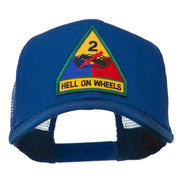 US Army 2nd Armored Division Patched Mesh Back Cap