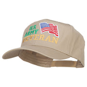 Wording of US Army Veteran with Flag Patched Pro Cap