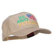 Wording of US Army Veteran with Flag Patched Pro Cap