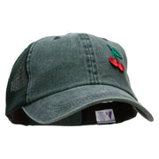 Double Cherries Fruit Patched Washed Trucker Cap