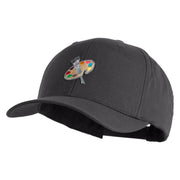 Artist Palette Patched Retro Cotton Blend Snapback Cap - Charcoal OSFM