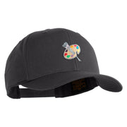 Artist Palette Patched Retro Cotton Blend Snapback Cap - Charcoal OSFM