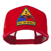 US Army 2nd Armored Division Patched Mesh Back Cap