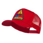 US Army 2nd Armored Division Patched Mesh Back Cap