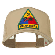 US Army 2nd Armored Division Patched Mesh Back Cap