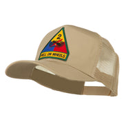 US Army 2nd Armored Division Patched Mesh Back Cap