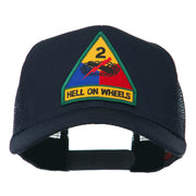 US Army 2nd Armored Division Patched Mesh Back Cap