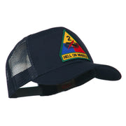 US Army 2nd Armored Division Patched Mesh Back Cap