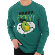 Avocado Birthday Graphic Design Unisex Ring Spun Cotton Premium Long Sleeve T-shirt