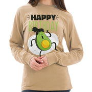 Avocado Birthday Graphic Design Unisex Ring Spun Cotton Premium Long Sleeve T-shirt