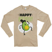 Avocado Birthday Graphic Design Unisex Ring Spun Cotton Premium Long Sleeve T-shirt