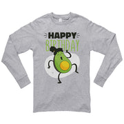 Avocado Birthday Graphic Design Unisex Ring Spun Cotton Premium Long Sleeve T-shirt