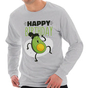 Avocado Birthday Graphic Design Unisex Ring Spun Cotton Premium Long Sleeve T-shirt