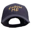 Follow Me Embroidered Low Profile Organic Cotton Cap - Navy OSFM