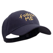 Follow Me Embroidered Low Profile Organic Cotton Cap - Navy OSFM