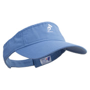 Law Contract Logo Embroidered Pro Style Cotton Twill Washed Visor - Lt-Blue OSFM