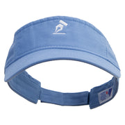 Law Contract Logo Embroidered Pro Style Cotton Twill Washed Visor - Lt-Blue OSFM