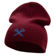 The Dual Darts Embroidered 8 Inch Short Beanie Made in USA