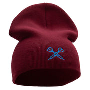 The Dual Darts Embroidered 8 Inch Short Beanie Made in USA