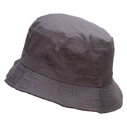 Arrows Dance Revolution Embroidered Pigment Dyed Bucket Hat - Charcoal OSFM