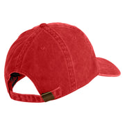 1st Marine Division Retired Embroidered Washed Solid Pigment Dyed Cotton Twill Brass Buckle Cap - Red OSFM