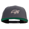 Turtle Swimming Embroidered Wool Blend Prostyle Snapback - Dk-Grey OSFM