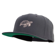 Turtle Swimming Embroidered Wool Blend Prostyle Snapback - Dk-Grey OSFM