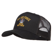 US Air Force Wife Retired Military Embroidered Mesh Cap