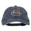 Washington with Map Outline Embroidered Washed Cotton Twill Cap