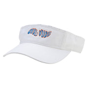 Cool Dude Embroidered Pro Style Cotton Twill Washed Visor - White OSFM