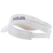 Cool Dude Embroidered Pro Style Cotton Twill Washed Visor - White OSFM