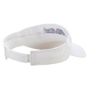 Cool Dude Embroidered Pro Style Cotton Twill Washed Visor - White OSFM