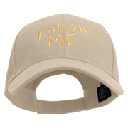 Follow Me Embroidered Low Profile Organic Cotton Cap - Khaki OSFM