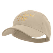 Follow Me Embroidered Low Profile Organic Cotton Cap - Khaki OSFM